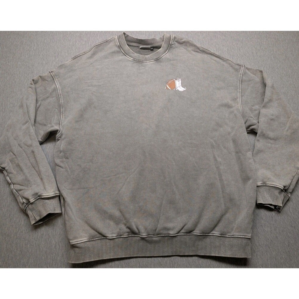 Live Love Gameday Gray Sweatshirt With Football Cowboy Boots Football 2XL